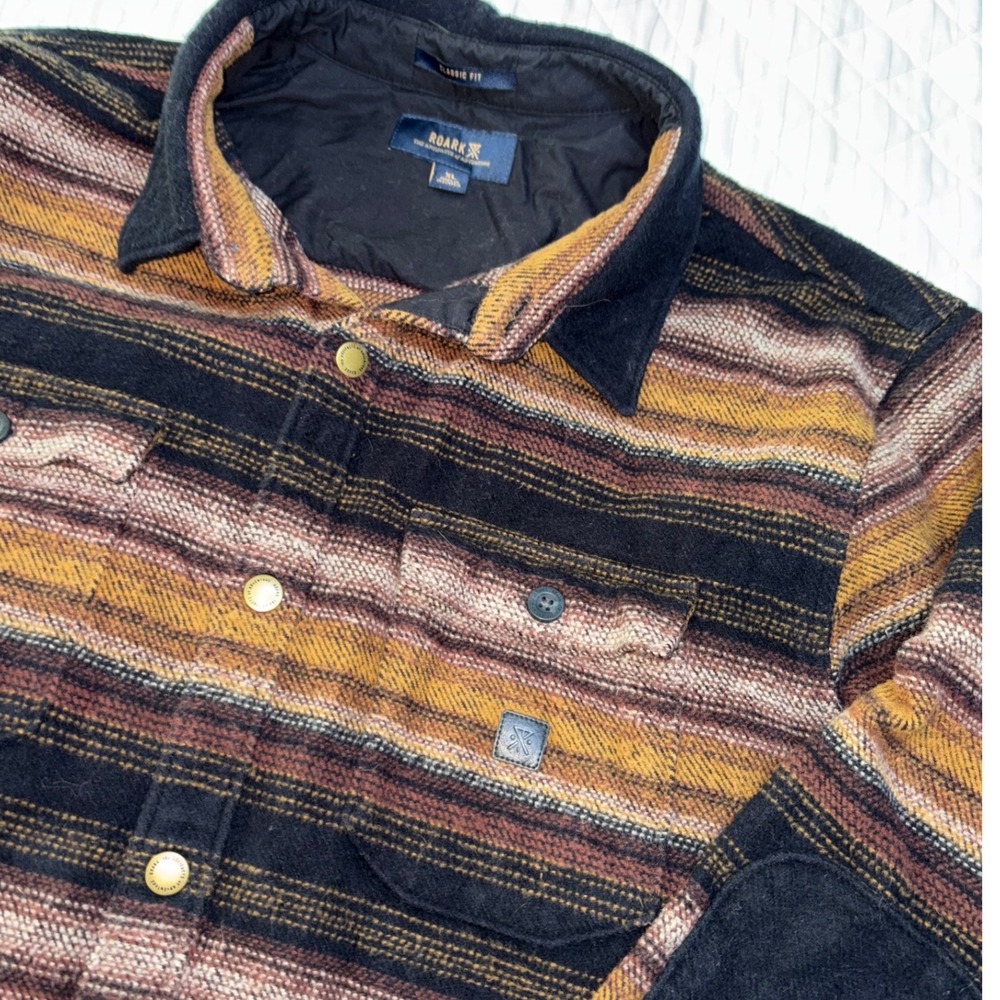 Roark Multicolor Striped Shirt Jacket